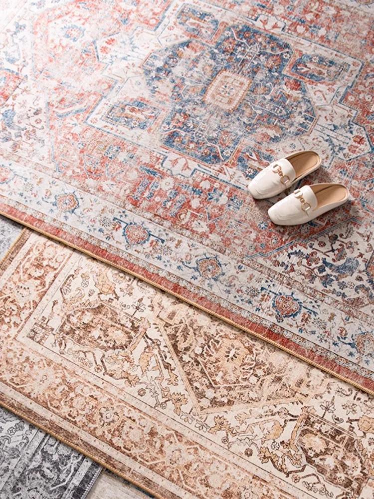 Bohemian Style Living Room Large Area Carpets Retro Ethnic Style Bedroom Carpet Luxury Art Study Rugs Thick Plush Soft Rug