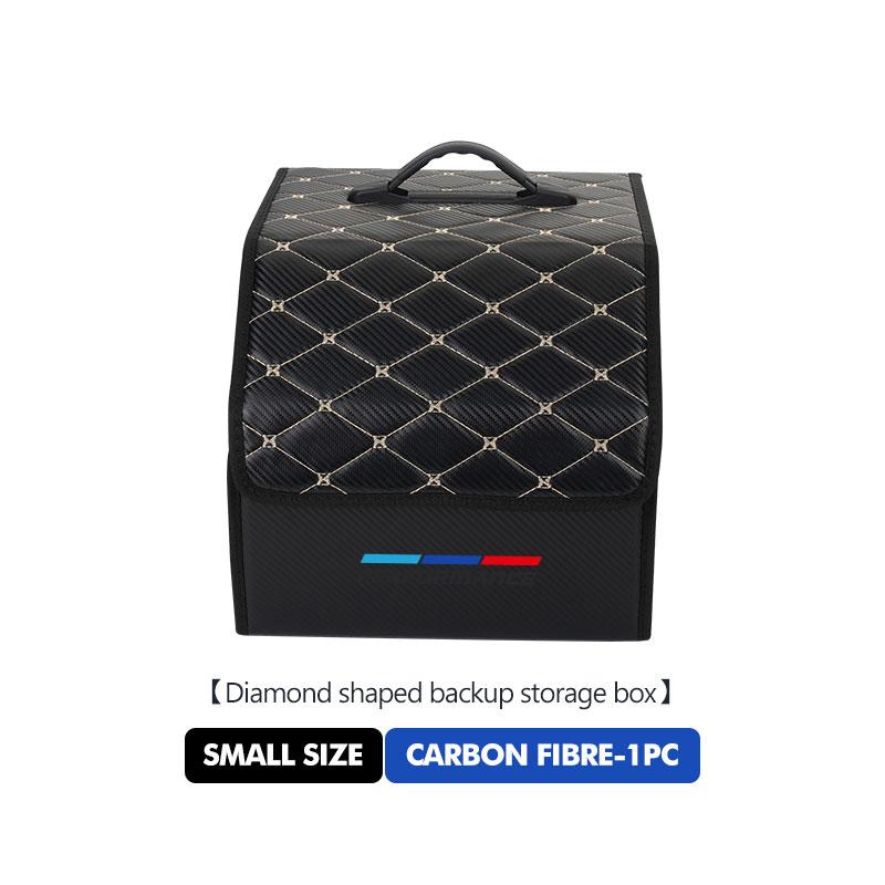 Car Portable Foldable Organizer Bag Leather Trunk Storage Box For BMW X1 X3 X4 X5 X7 G20 G38 F20 F39 F48 E46 E60 E36 E39