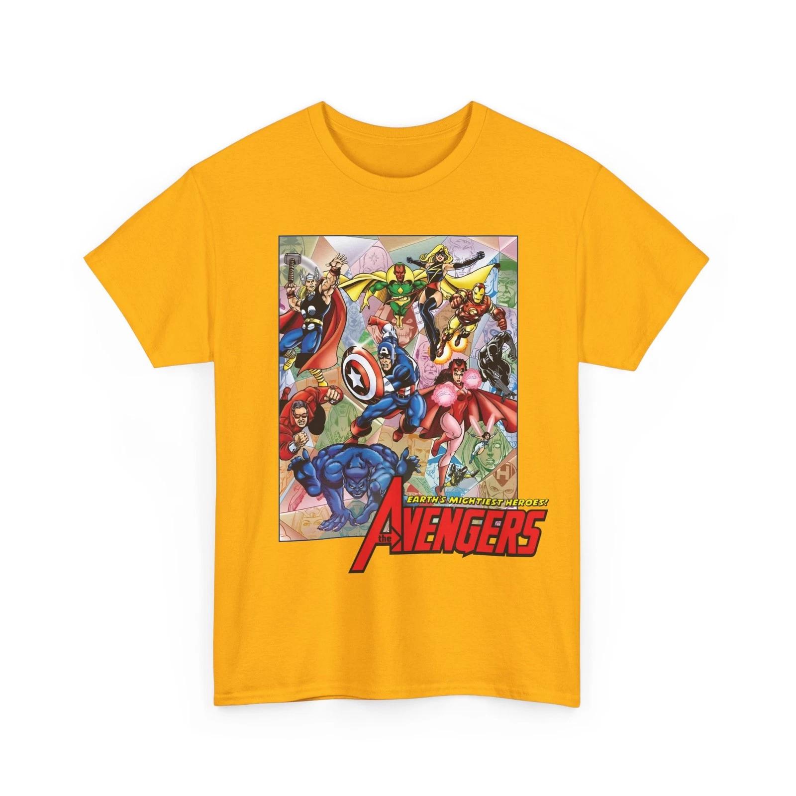 Avengers T-Shirt - George Perez Art - Wonder Man, Beast, Thor - Marvel Comics S