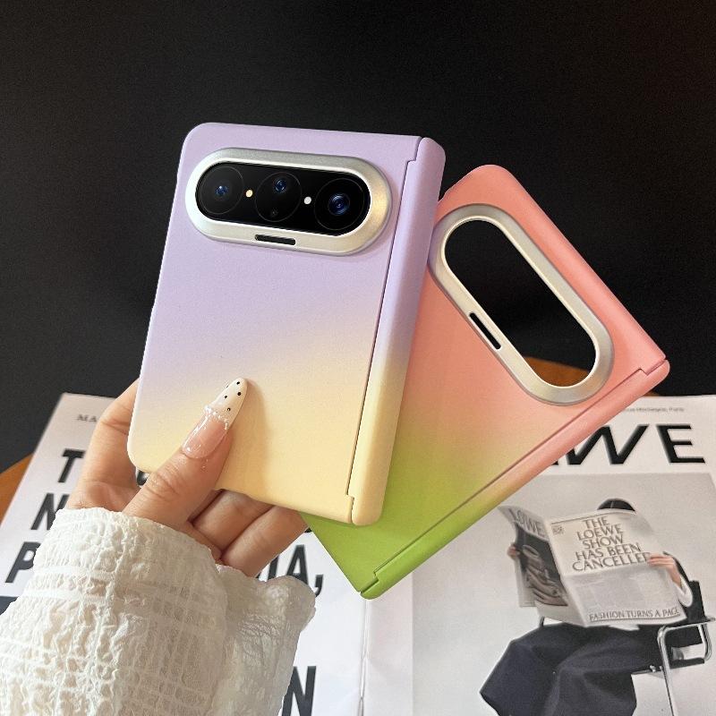 Applicable to Huawei PuraXMax folding screen gradual change rock sand eagle eye lens matte MateX7/X6/X5 mobile phone case