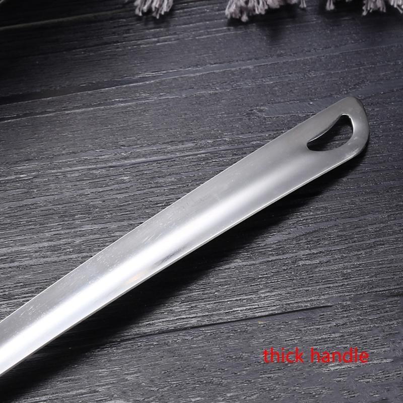652F Long Handle Oil Soup Separate Spoon Home Strainer Cooking Colander Kitchen Stainless Steel Ladles Dinner Tableware