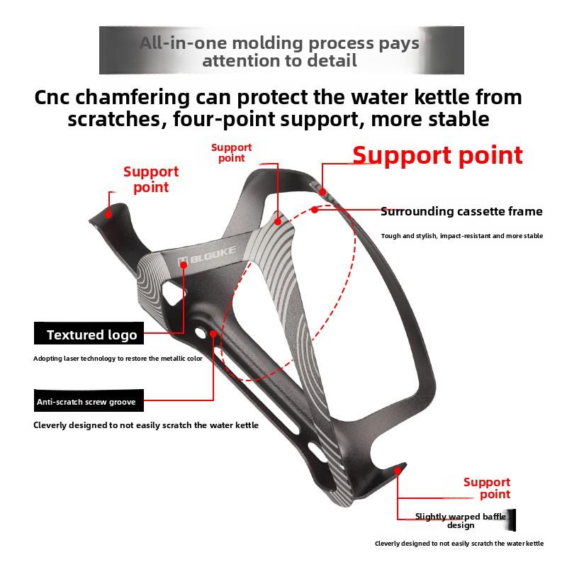 Bicycle Aluminum Alloy Kettle Holder, CNC Anodized Coloring Integrated Cup Holder, Suitable for Mountain Road Folding Bikes