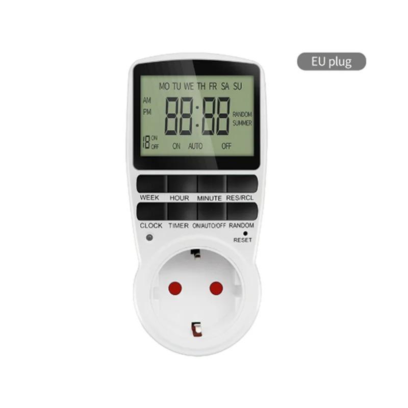Elektronischer Digitaler Timer Küchentimer Steckdose 230V 110V 12/24 Stunden Zyklische Steckdose Programmierbare Zeitschaltung EU FR US UK AU Stecker