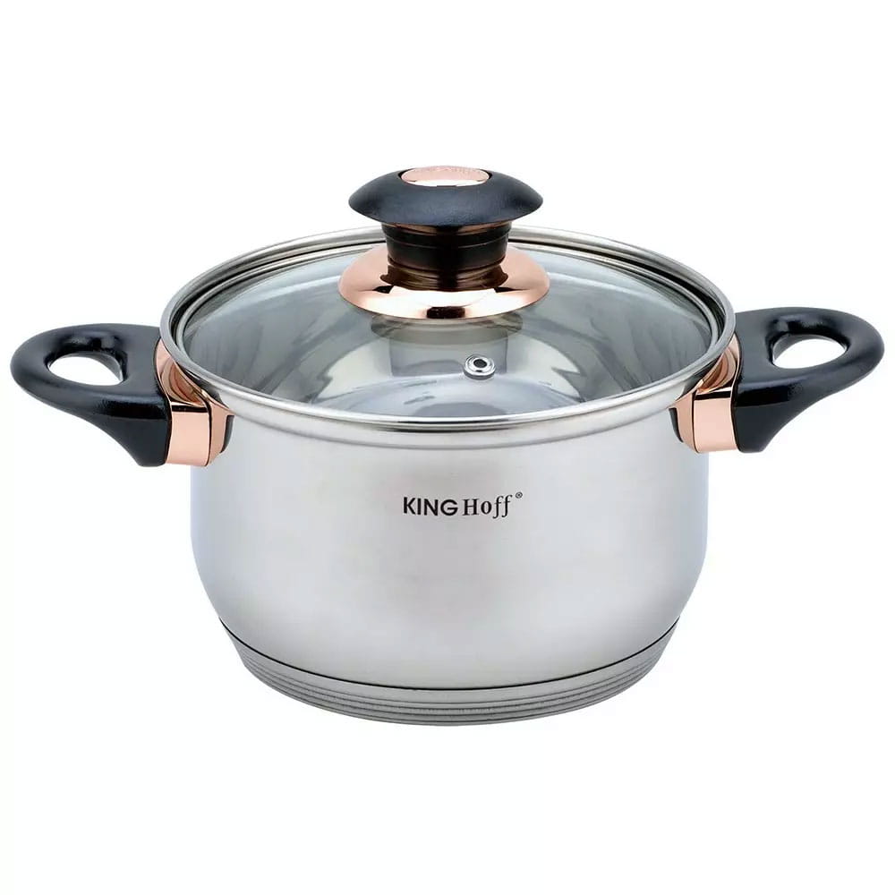 Zestaw garnków stalowych Jumbo 12 ele. KINGHOFF KH-1767 Rosegold