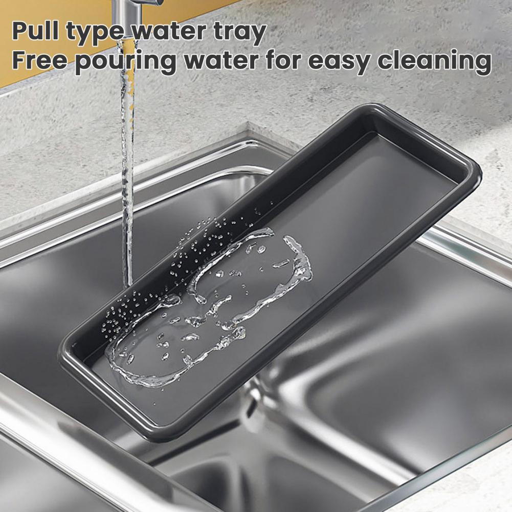 Pull Out Dish Storage Rack Carbon Steel Plate Drain Stand Holder Kitchen Drawer Organizer for Dishes Lids Cutting Boards