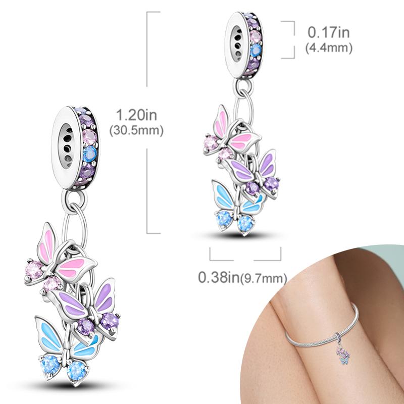 New 925 Silver Charms Bead Safety Chain Bead Fit Original Charms Bracelet Pendant Fine DIY Birthday Jewelry For Women