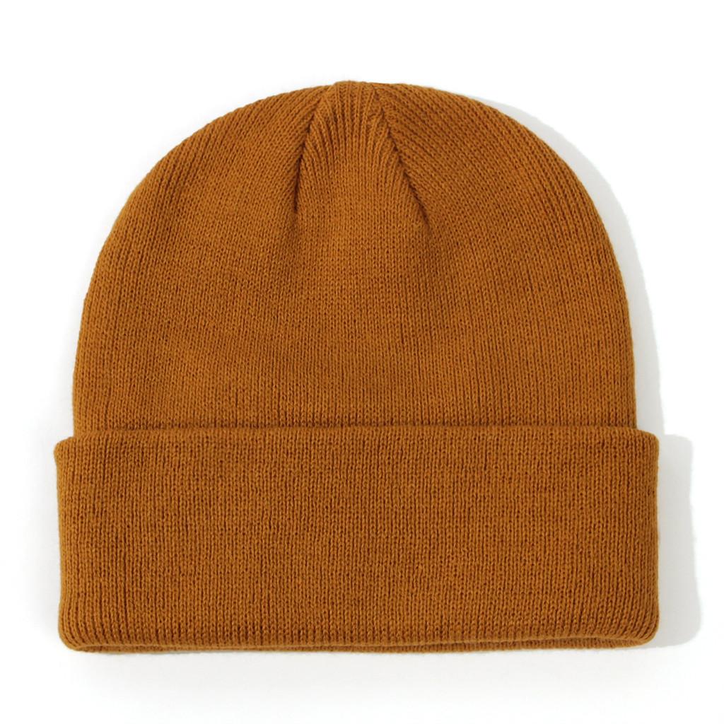 Kids Knit Beanie Cuffed Edge Solid Color Winter Hat Soft Stretch Warm Knit Cap for Toddler Boys Girls Unisex Cold Weather Outdoor Daily Headwear