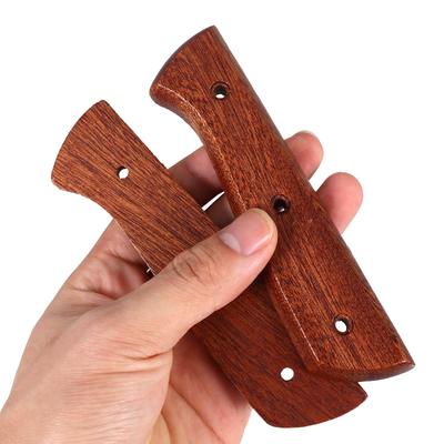 1Pair Wooden Knife Handle Replacement Non-Slip Cutter Handle Comfortable Grip Ergonomic Kitchen Tool Upgrade
