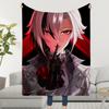 Blanket Throw Super Cosy Plush Living Genshin Room Sofa Couch Arlecchino Childish Impact Birthday Gifts
