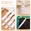 20 Pcs Bed Sheet Clip Fastener Snaps Bedsheet Clips/straps Adjust Clamps Mattress Plastic Suspenders