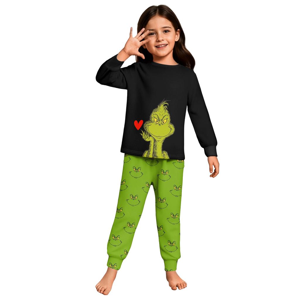 Children's Boys And Girls Thin Two-piece Long-sleeved Pants Two-piece