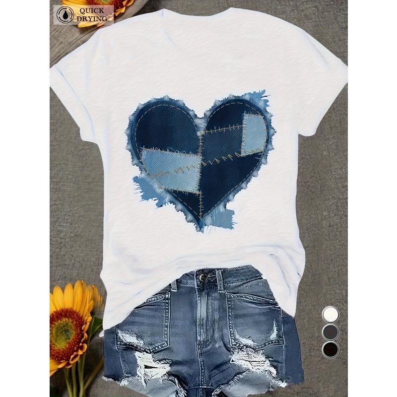 

Европейский размер Модная женская футболка с круглым вырезом и мультяшным принтом в виде букв, Простой дизайн, Удобная и дышащая, Подходит для повседневного отдыха S белый