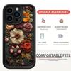 Black Woolen Flower Ladder Groove iPhone 14/15/16/17 Pro Max Protective Case
