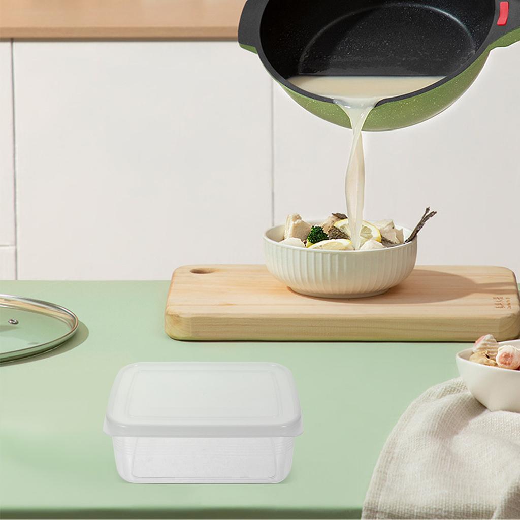 Reusable Food Storage Container with Lid Fresh Keeping Box for Sandwiches Snacks Fruits Salads Bento Holder Lunch Box Portable