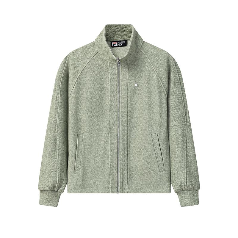 

FILA White Fashion Simple Casual Relaxed Comfortable Loose Versatile Knitted Jacket Women jackets Green F11W543504FLG S