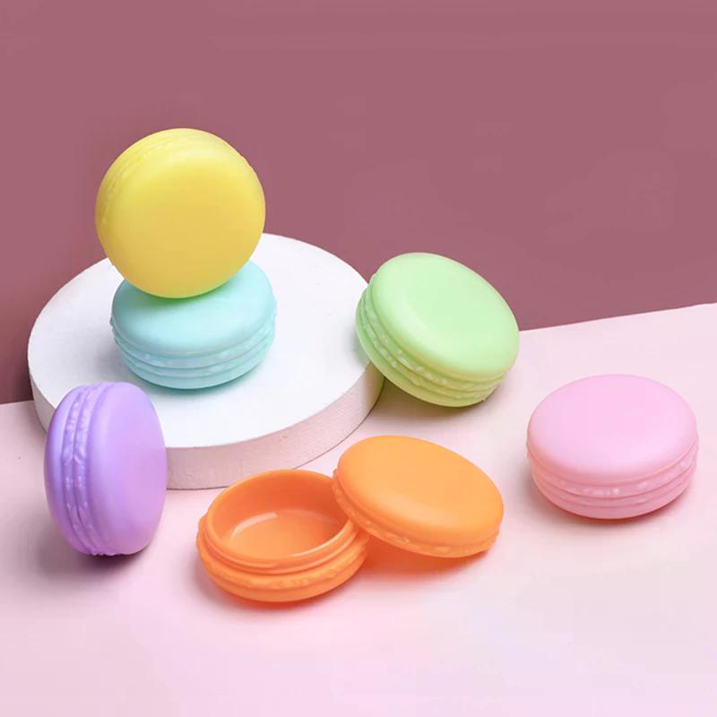 5Pcs 10g Macaron Color PP Plastic Cream Jars Portable Travel Cosmetic Containers for Lotion Foundation Makeup Storage