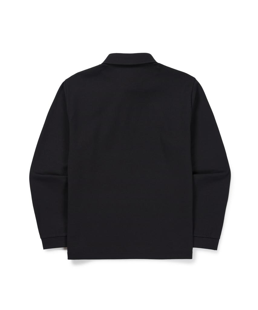 SNOWPEAK APPAREL Quick-Dry Polo Long Sleeve T-Shirt (S26Fmfps10) Black