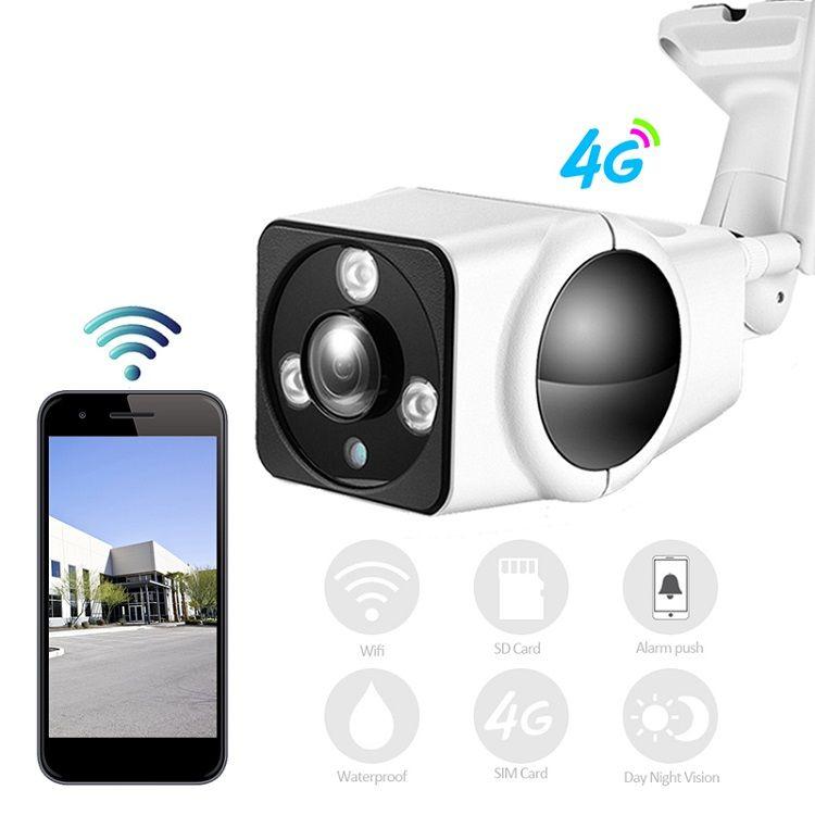 Câmera de Segurança Inteligente HD-IP 4G GSM 2.0 Megapixel Full HD 1920x1080p Infravermelho Wifi