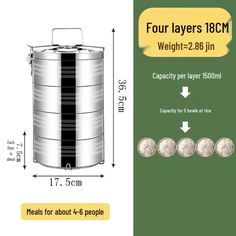 Tingbai Stainless Steel Multi-Layer Lunch Box