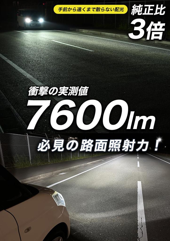 VELENO H4 LED Headlight Explosive Light Measured Value 7600Lm Hi Lo Switching 6600k Pure White Beautiful Cut Line LED Headlight Compact Compatible