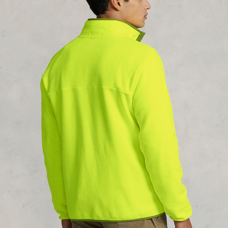 Polo Ralph Lauren SS23 Brushed Fleece Half-Zip Pullover Sweatshirt Men Sweatshirt Lemon-Yellow MNPOKNI16822717-700