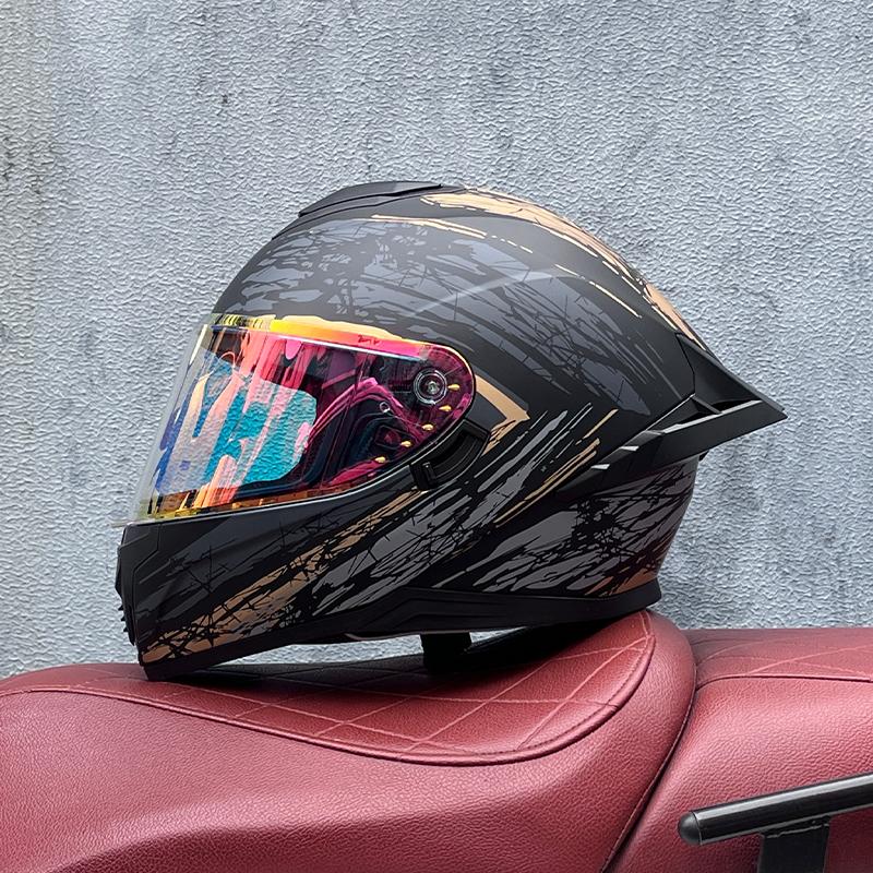 Street Motorcycle Helmet for Men & Women DOT Certified Full Face Motorbike Helmet for Cruisers Sports Street Bike