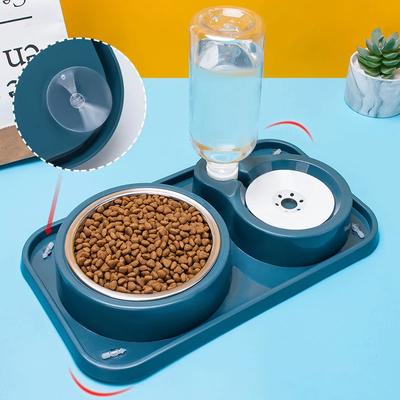 Pet Dog Bowl Stainless Steel Cat Raised Bowl Cats Feeding Water Dogs Cats Feeder Waterer Non-slip Pet Bowls Dog Accessories