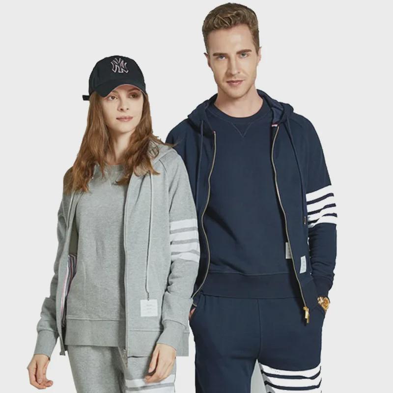 Trendy Hooded Jacket & Sweater Suit for Young Couples – Casual & Loose Fit