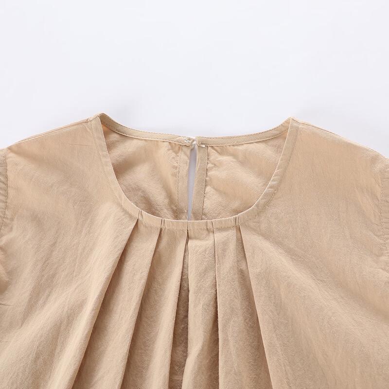 Montagut Girls' Summer Solid Color Cotton Vest Dress