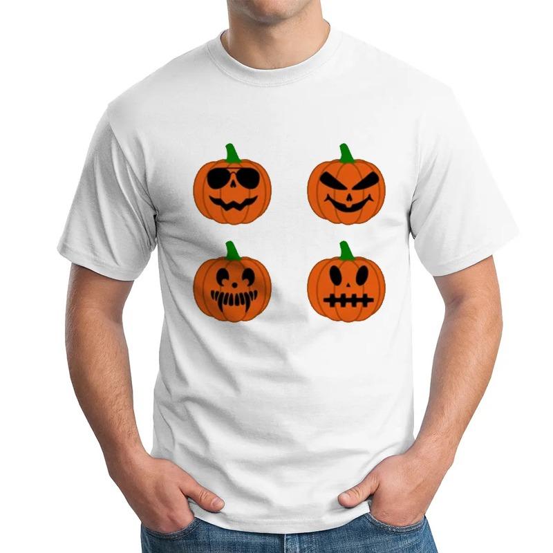 Retro Clown Graphic Male T-shirts Harajuku Tees Man Hip Hop T-shirt Halloween Black Streetwear
