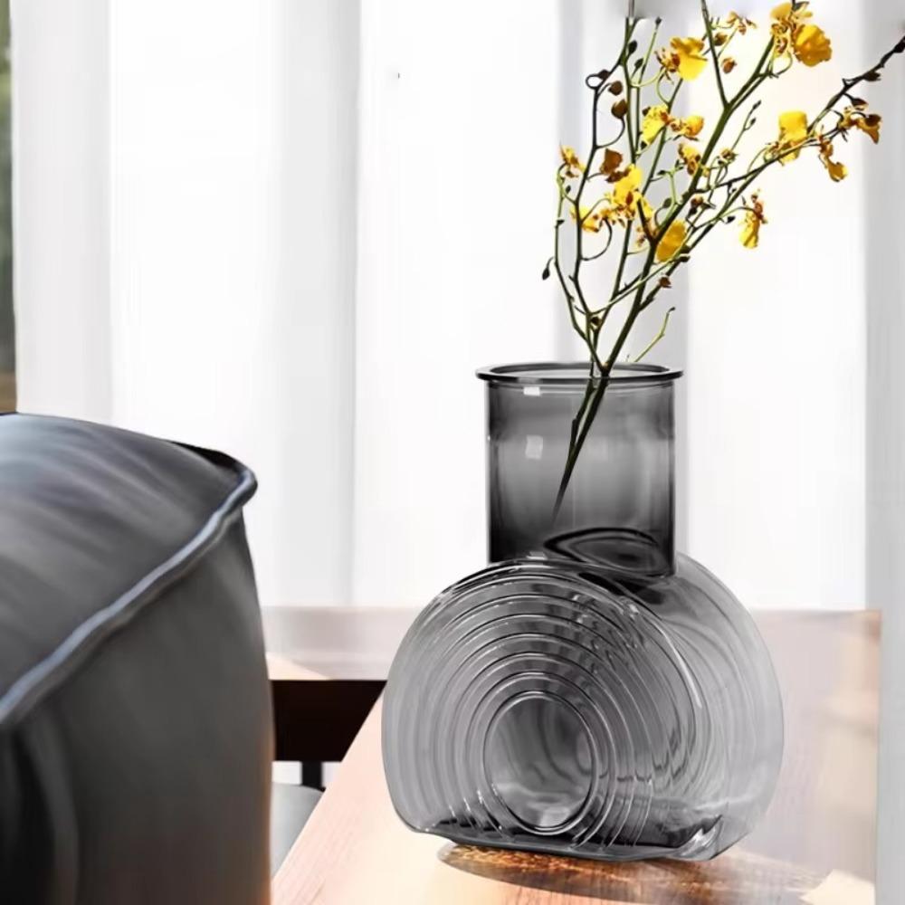Transparent Hydroponic Plants Vase Imitation Glass Nordic Flowerpot Plastic Flower Bottle  Home