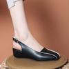 French Leather Women Shoes New High Quality Oxfords Slip on Sandals for Women Trendy Retro Slope Heel Casual Shoes Spring Autumn