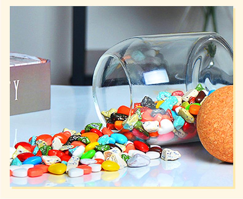 Nordic Transparent Glass Storage Jar - Creative Home & Office Decor for Desk or Wine Cabinet