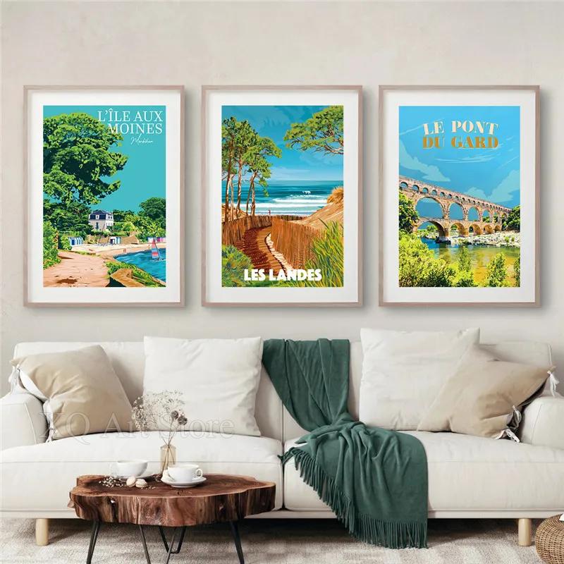 Poster Déco Toile Vintage Provence - Impression Haute Qualité Pour Salon/ chambre - Décoration Murale Moderne Decoration France
