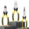 3pcs 6In Long Nose/Needle Nose/ Industrial Grade Pliers Suitable For Indoor And Outdoor Repair Work, Steel Cutting, Wire Cutting