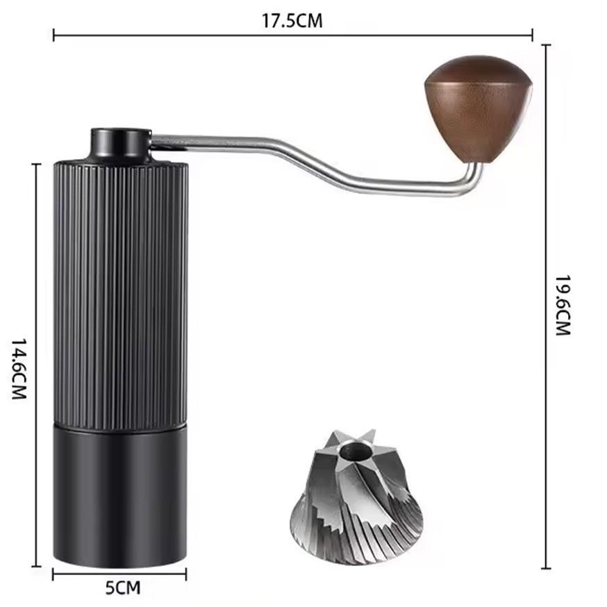 Portable Stainless Steel Manual Coffee Grinder with Hand Crank