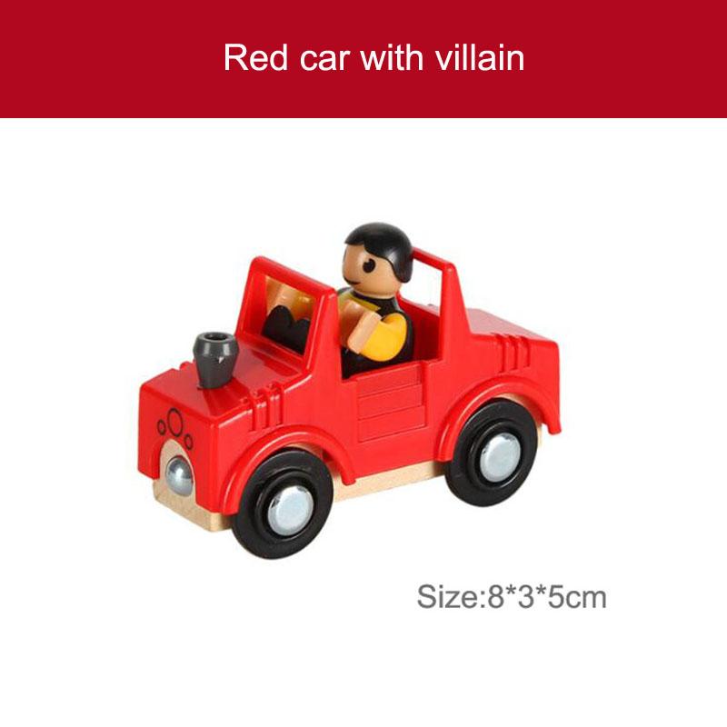 Wooden Magnetic Train Car Locomotive Toy Wood Railway Car Accessories Toys for Kids Gifts Fit Wood Biro Thomas Tracks