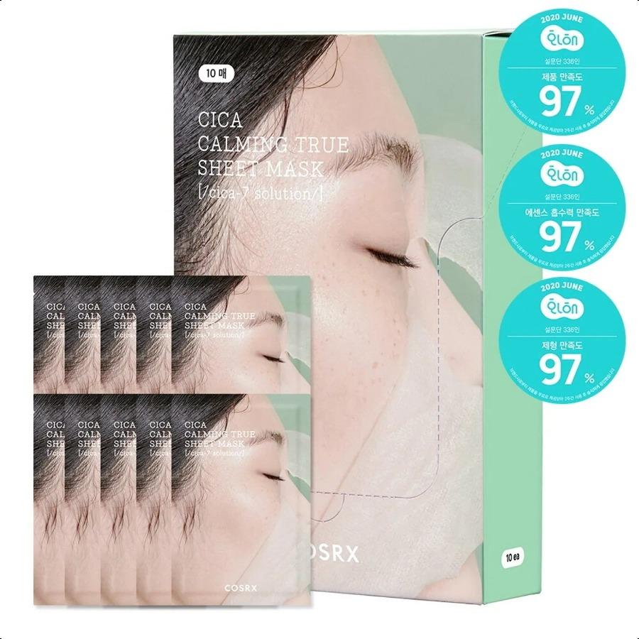 COSRX Pure Fit Cica Успокаивающая тканевая маска, 10 шт. Sheet Mask 10 Sheets