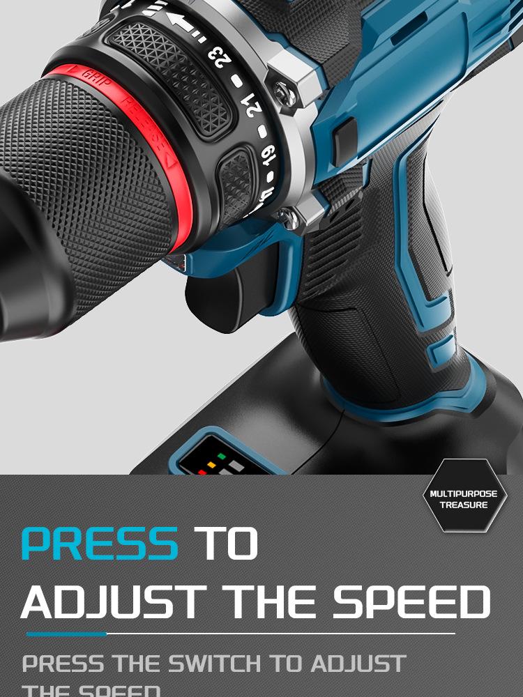 21V Dual Speed Cordless Hand Drill & Screwdriver with Lithium Battery