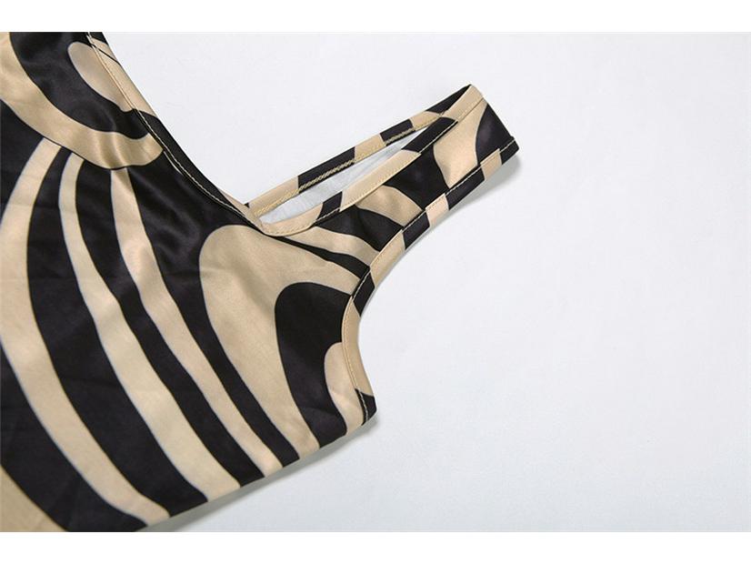 Q298DS Women's Spaghetti Strap Sexy Print Dress