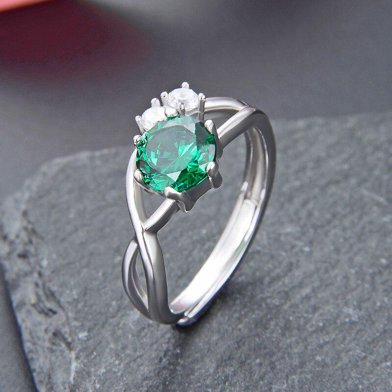 Tancise Femei Clasic 925 Inel cu zirconiu din argint Sterling Bijuterii pentru dama Cadou de petrecere de promisiune de nunta