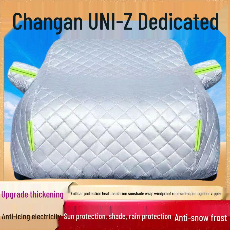 

UNI-Z Car Cover: Sun, Rain, Dust Protection & Heat Insulation Thick Cotton Hail Protection, All-Season