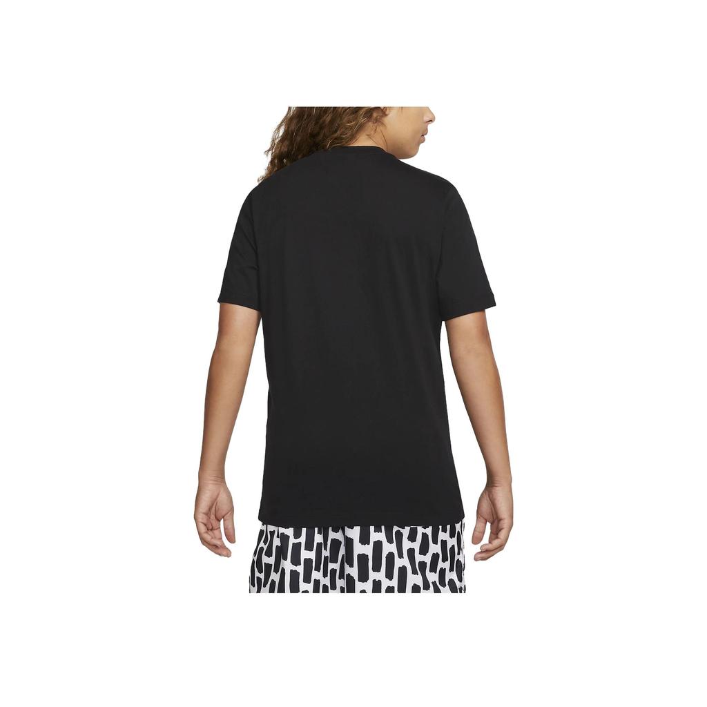 Nike Logo Print Crew Neck T-Shirt Men Tops Black DZ3279-010