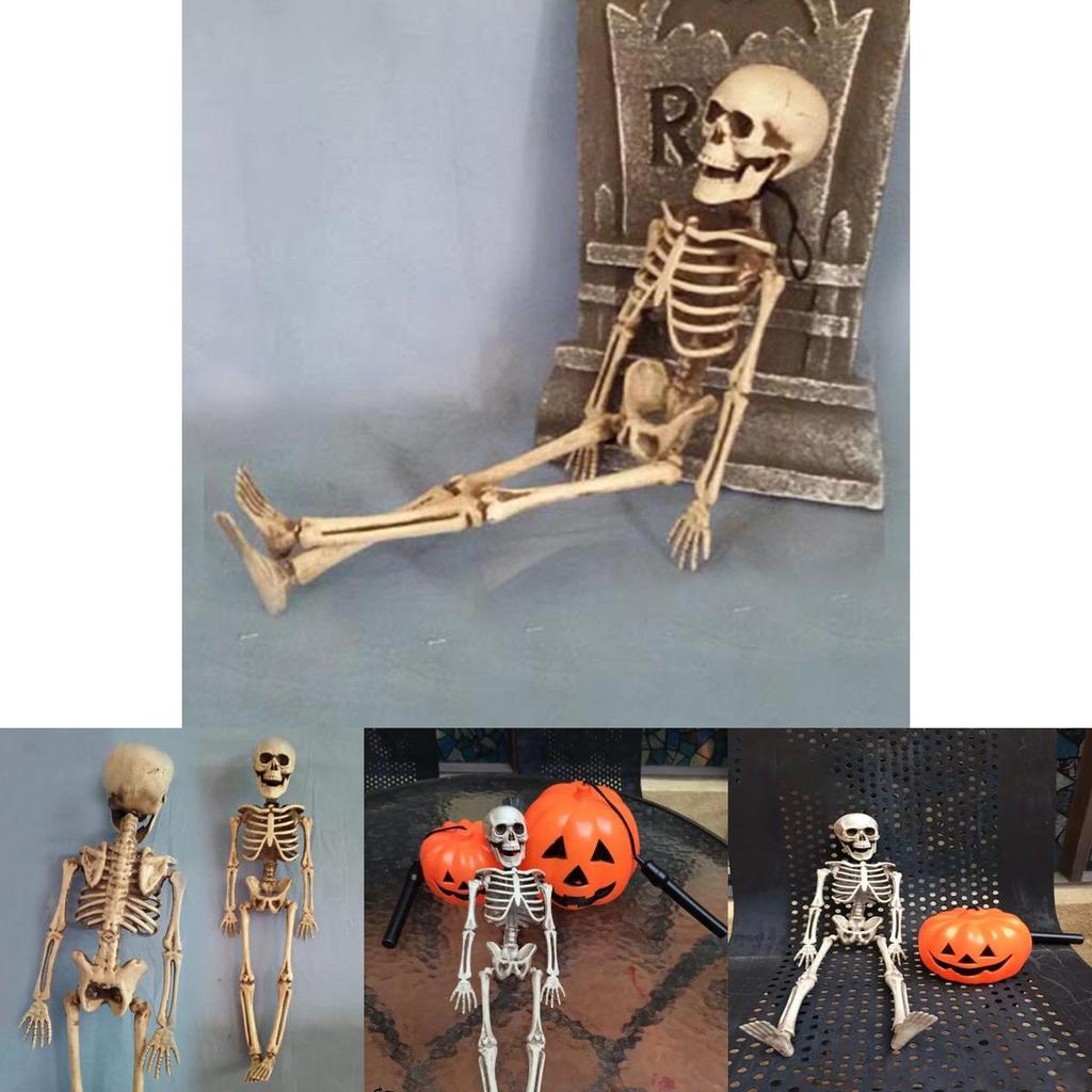 Human Skeleton Scary Skull Haunted House Halloween Prop Party Decor Atmosphere