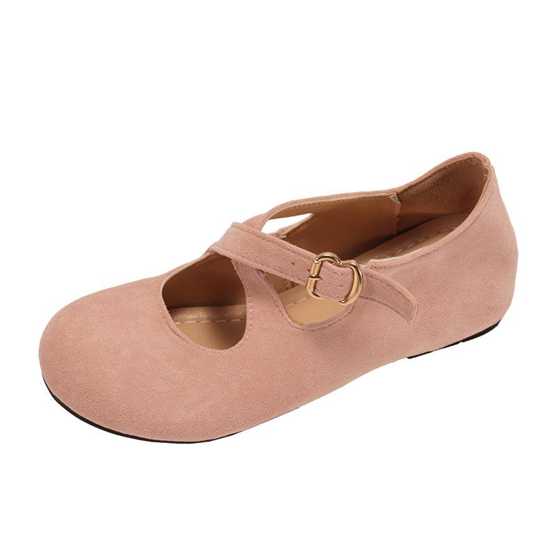 Retro Fairy Wind Yellow Flat Bottom Shallow Mouth Single Shoes Female Summer 2025 New with Skirt Inner Height Increase Mary Jane Shoes