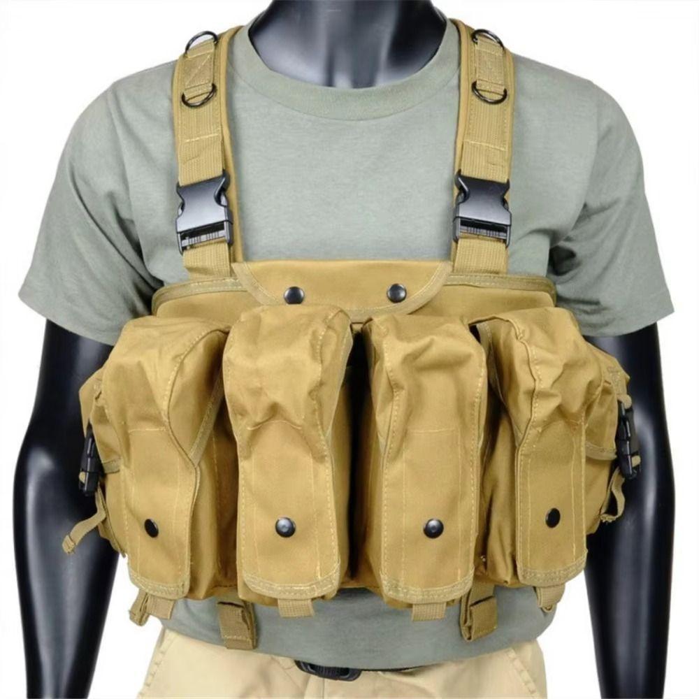 Large Capacity Climbing Chest Pocket High Density Nylon Travel Storage Vest Bag  Outdoor Sports