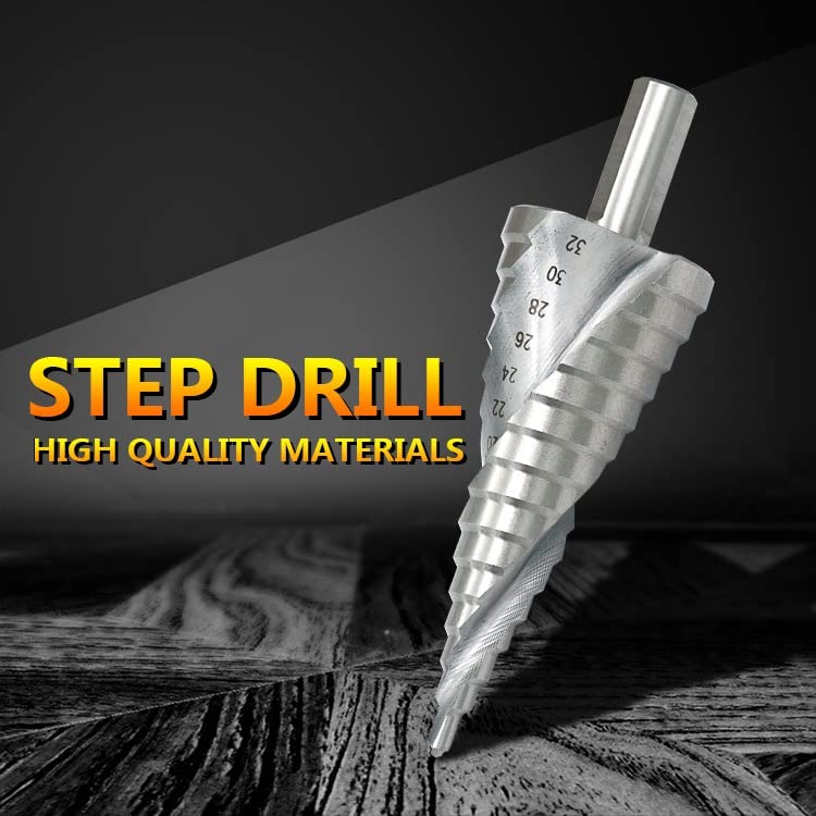 Step Drill Hexagonal Spiral Sharper Titanium Coated Spiral HSS Steel