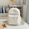 Leisure campus solid color high school student schoolbag new small fresh nylon travel backpack outside