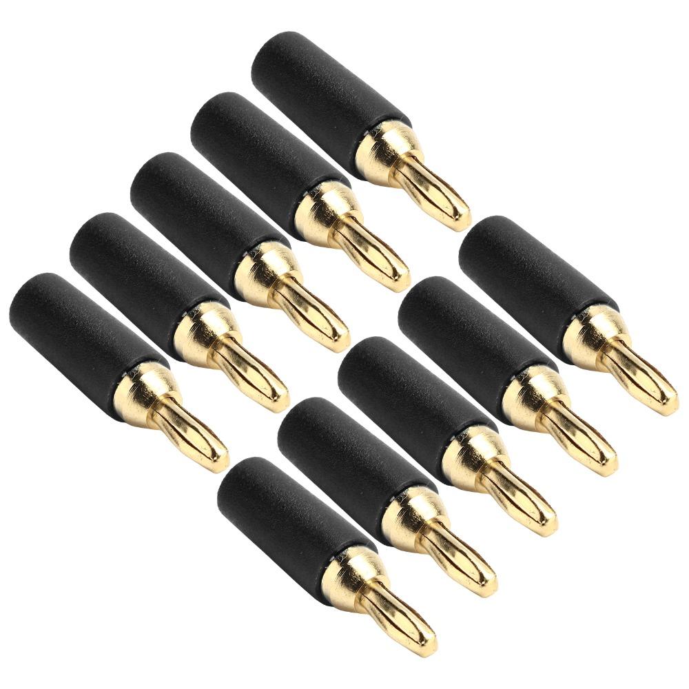 

10 PCS 30VAC/60VDC 10A Banana Connector 2.5mm Speaker Plug Connector Electrical Distribution чорний