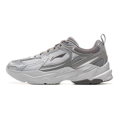 Li Ning Shooting Stars 2K Cushioning Slip Resistant Abrasion Resistant Support Low Top Chunky Sneakers Men's Gray AGCU329-3